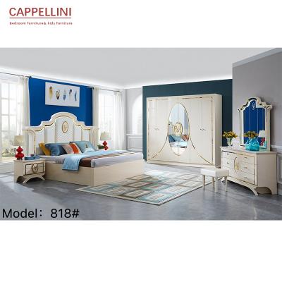 Rei branco Bedroom Set do anti estilo europeu sujo da mobília dos grupos de quarto