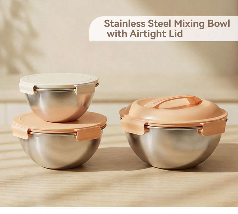 Brand Support Multi-Purpose Stainless Steel Bowl with Lid