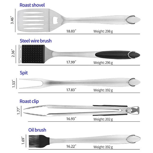 Camping Flat Top Grill Cooking Utensils Set Cast Iron Barbecue Grill Accessories Tools