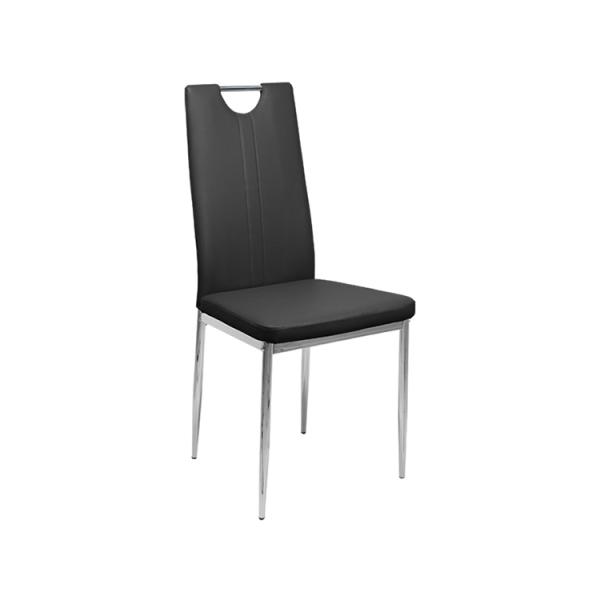 0.25m³ 60KGS Modern Dining Chair With Chrome Metal Leg