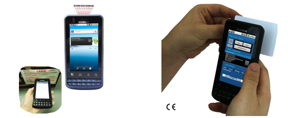 IP65 NFC RFID reader high speed Quad core industrial Android handheld terminal