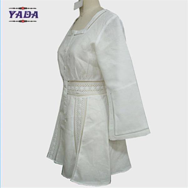 Новый стиль белое национальное длинное рукавное неформальное стройное платье 2018 модная одежда платья лето для женщин