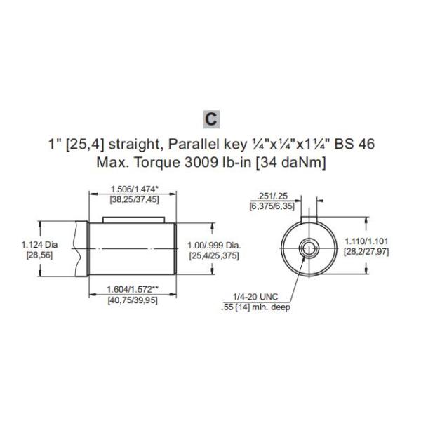 M S Hydraulic Motor MLHP80C4E Interchange 80ml/Rev 2 Bolt Flange 1'' Shaft 7/8 Oil Ports