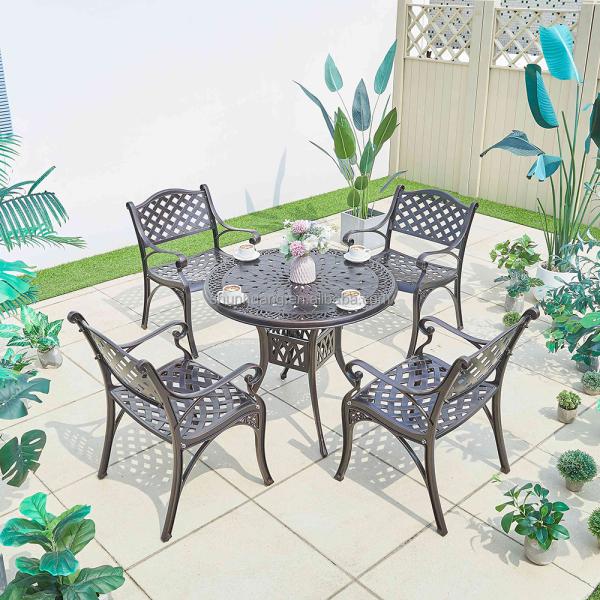 Garden Furniture Plant Bench Outdoor Rest Chair with White Frame and Aluminum Leg