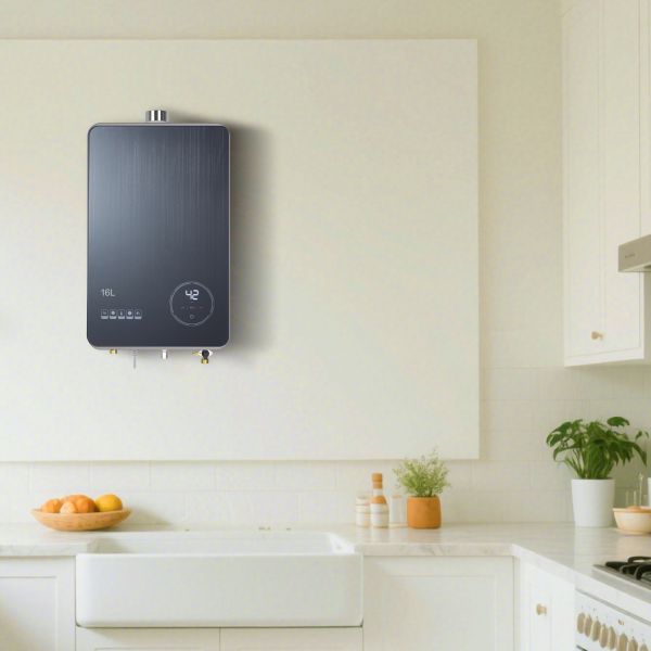 Compact Natural Gas Whole House Tankless Hot Water Heater Flexible Installation