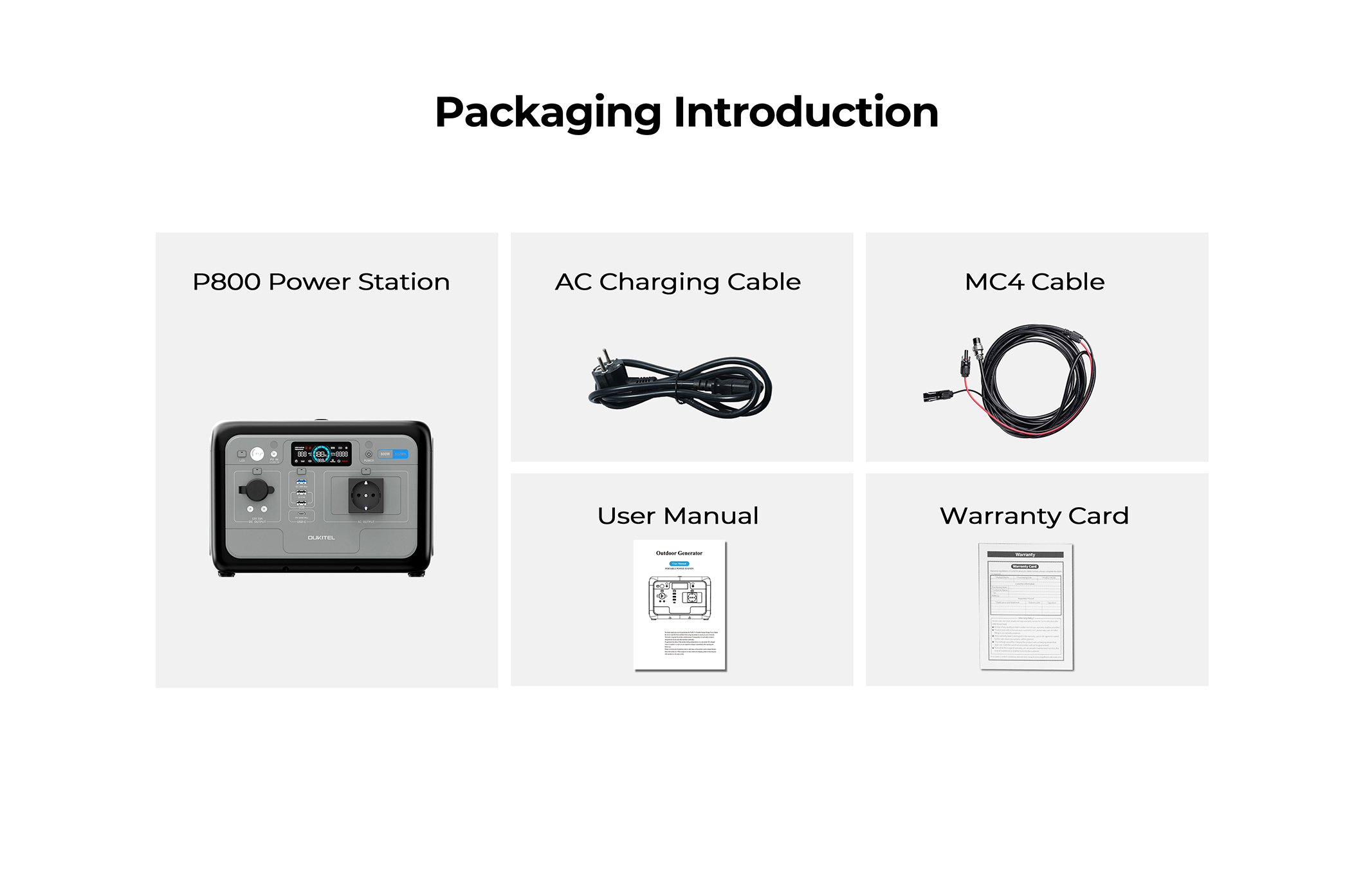 OUKITEL Outdoor Home 110v 220v 300W 800W 1800W Portable Ups Solar Generator Power Station