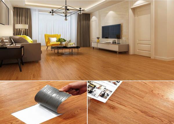 Construction Project Use 0.07mm Wear Layer 2.0mm Peel And Stick Vinyl Wood Planks Flooring