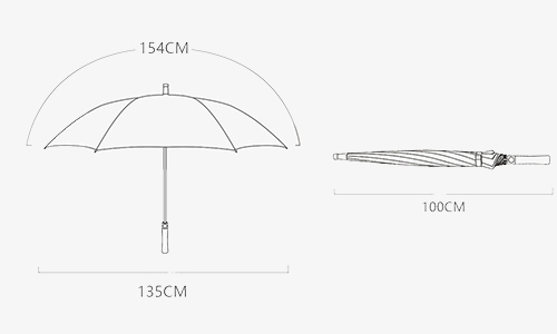 Corporate Branded All Over Printed Golf Umbrellas 135cm Diameter 100cm Length