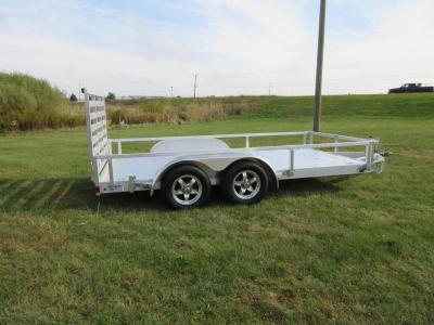 Heavy Duty 7x4 Aluminum Trailer With 27x2mm Pipe Round / 500mm High Side