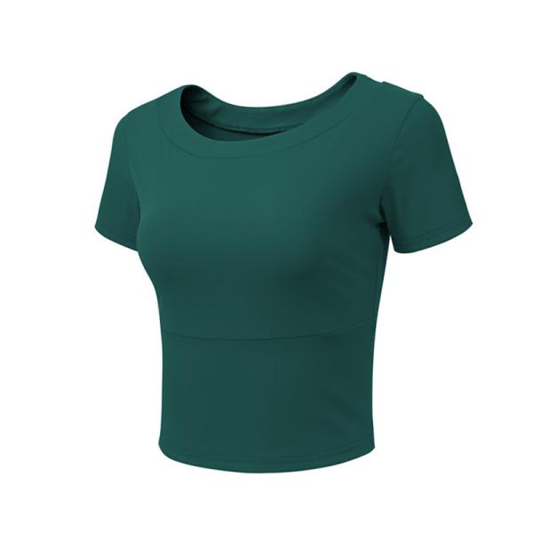Seamless Lightweight Yoga Shirts Cool-dry Sports Crop Tops Short Sleeve Fitness Yoga Gym Top