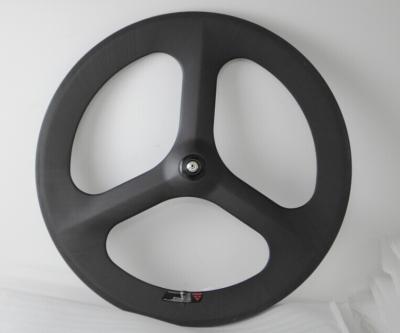 Hot sale 700c Chinese tri-spokes /3-spoke carbon clincher wheel for road bicycl&track bike