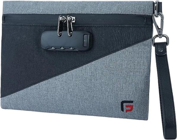 Smell Proof Bags with Combination Lock,Carbon Lined Odor Proof Pouch 10.2 x 7.2 inches Medicine Lock Bag Travel Storage