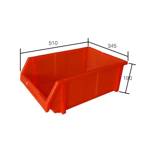 Stackable Warehouse Storage Crates Plastic Shelf Bin Boxes For Part Bins Heavy Duty Industrial Tool Part Storage Bin Stackable Plastic Bins Wall Mounted Warehouse Shelf Screw Bins