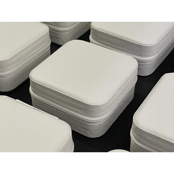 White Travel jewelry box organizer jewelry box women gift Pu jewelry box