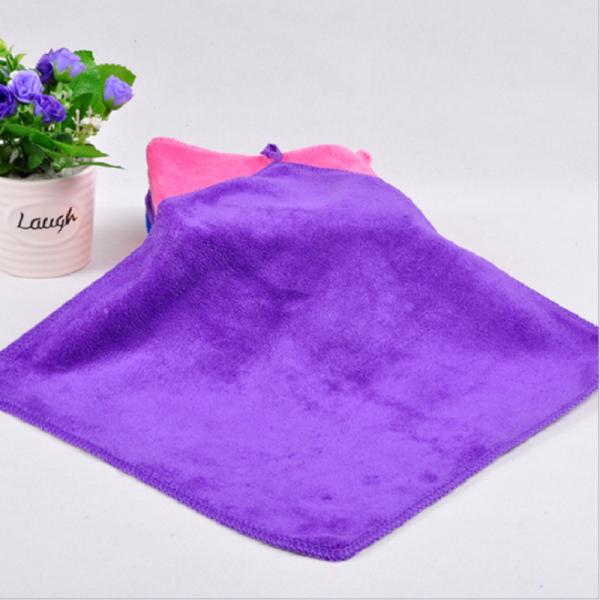 Logo Accepté Laine de corail épaississante serviette sèche rapide pour le nettoyage de la voiture et du bain TOUS les âges