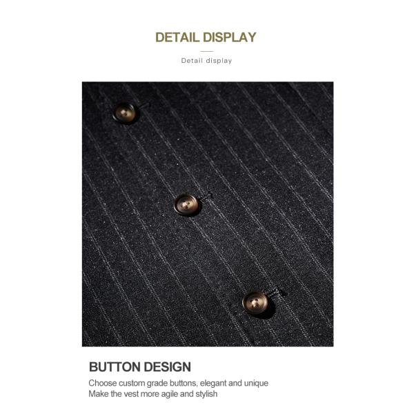 Осенний британский ретро серый полосатый костюм жилет для мужчин деловой случайный жених свадьба