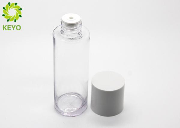 Clear Round PETG Material Empty Conditioner Bottle 110ml With White Screw Cap