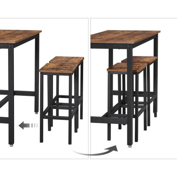 Wooden Bar Table and Stools, Bar Set for Sale, Bar Table and Chairs, Kitchen Furniture, LBT15X