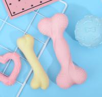 Jouets en caoutchouc interactifs de mastication d'animal familier pour de grands chiens nettoyant des dents