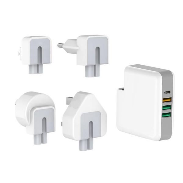 ABS Fireproof Wall Plug With Multiple Usb Ports