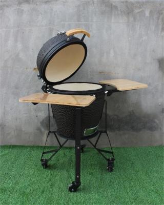 Outdoor Kamado Ceramic Smoker Grill 51cm 20 Inch Matte Black Color