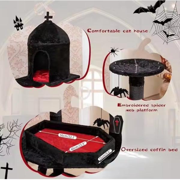 Large Climbing Frame Scratcher Components Cat Tree Suitable for Cats and Small Animals