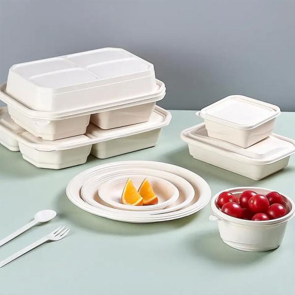 Biodegradable PLA Round Salad Container For Soup Vacuum Thermoforming
