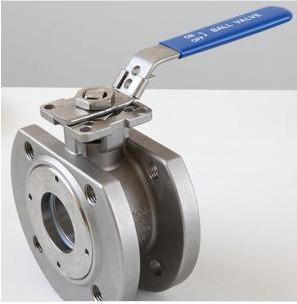 Full Bore 6 Wafer Ball Valve PN16 Pressure ISO 5211 Mounting Pad