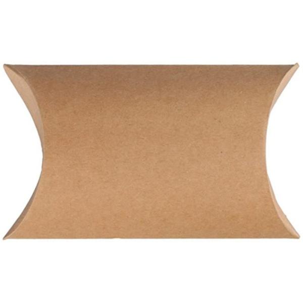 Small Kraft Paper Box , Pillow Candy Box For Wedding Favor Decoration