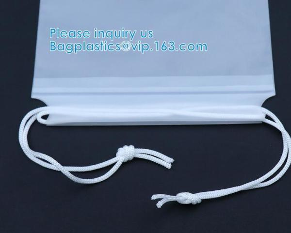 Biodegradable Drawstring Laundry Bag With Printing,Logo Printed Poly Drawstring Hotel/Travel Laundry Plastic Bag