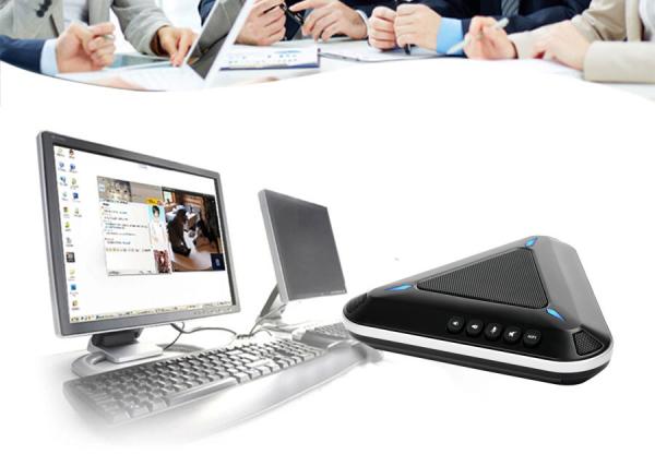 Wired Video Conference Mobile Phone Omnidirectional Microphones 360° Radio USB 2.0 Free Drive Echo Cancellation Speakerp