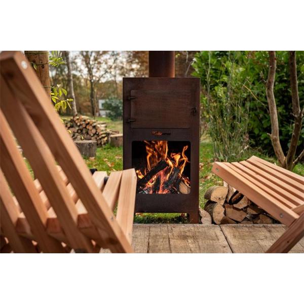 Древесина печи пиццы открытого сада горя камин Corten стальной с грилями