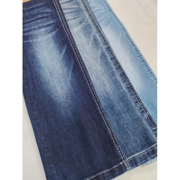 9.7oz Spandex Slub Yarn 65%Cotton Denim Fabric 10S Shrink Resistant For Lady Jeans