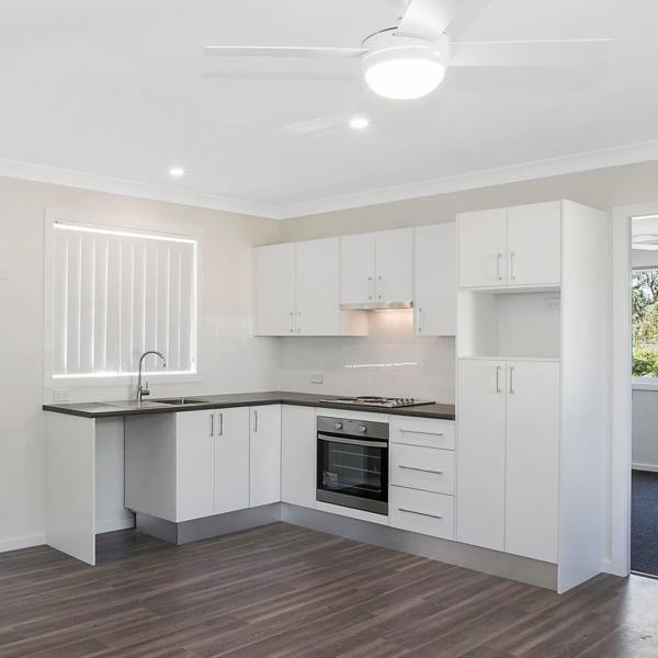 Plywood Modular Kitchen Cabinet White Matte Open Kitchen Cabinet