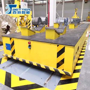 Electric Driven Car for Heavy Material Transportation in Manufacturing and Industrial Plants with Cable or Battery Power
