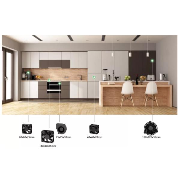 7515 Soft Wind 12V DC Blower Fan 75x75x15mm Noise Reduction For OA Equipment