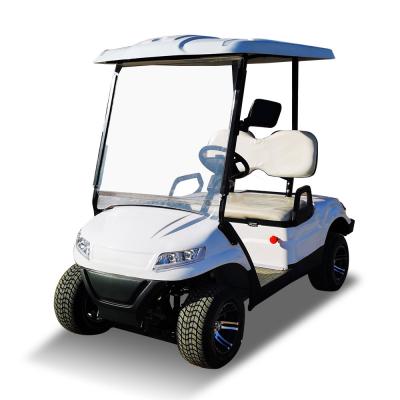 Carrinho de golfe elétrico de 2 lugares 48 volts branco com tração nas quatro rodas
