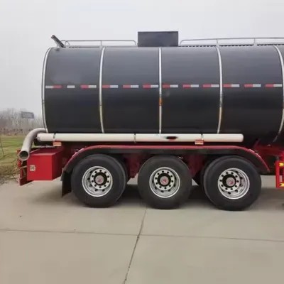 3 Axles Transport Asphalt Bitumen Tanker Semi Trailer with Heated Truck Trailer