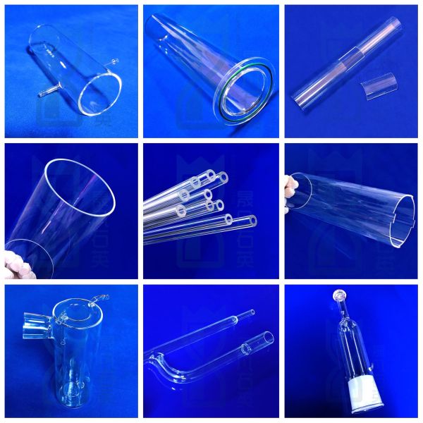 High Purity Clear Quartz Tube With Flange For Laboratory Vacuum Furnace