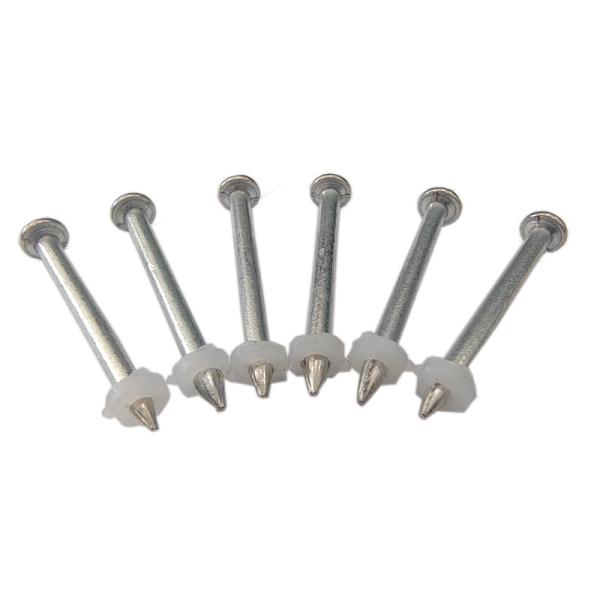 High Hardness Steel Shooting Nails with 3.7mm Shank Diameter and Plastic Washers