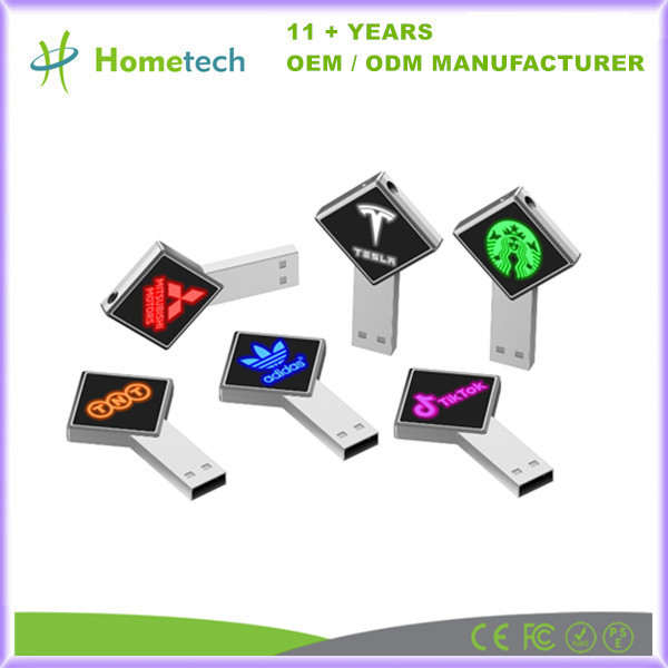 Зажгите свой логотип идеальный рекламный подарок Металлический USB флэш-накопите