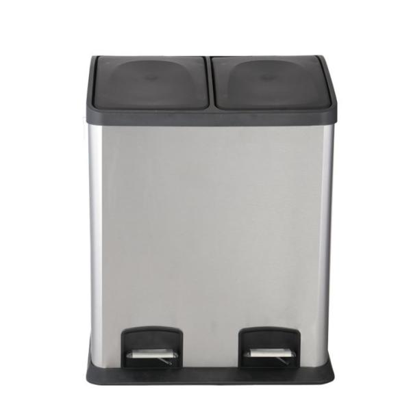 Commercial Dual Compartment Pedal Bin  Trash Bin With Foot Pedal For Kitchen