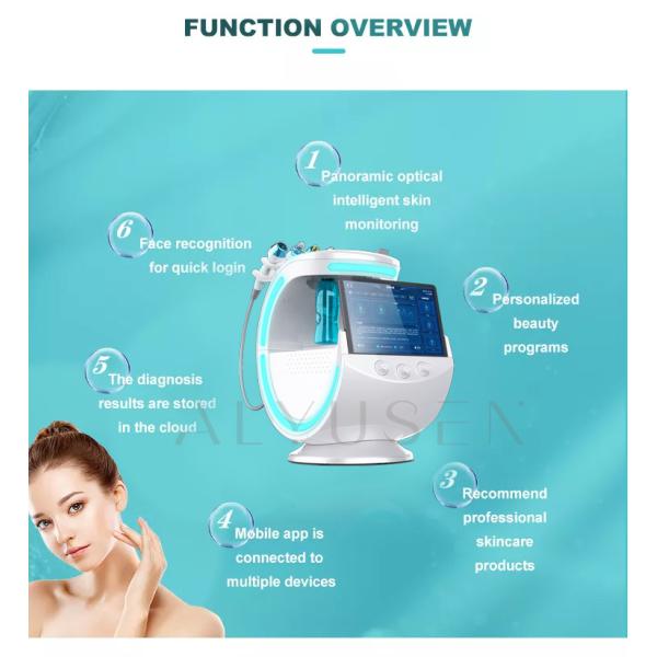 Машина красоты сини льда H2O2, Aqua кислорода слезает машину Hydrodermabrasion лицевую