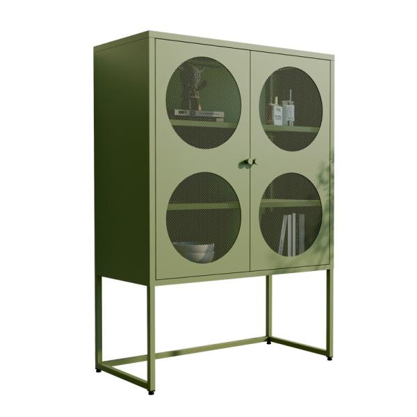 Living Room 2 Doors Filing Cabinet Storage Metal Locker With Stand Feet