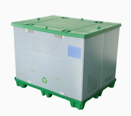 貯蔵 物流 袖 折りたたみ 可動 コミング 錠付き プラスチック パレット ボックス