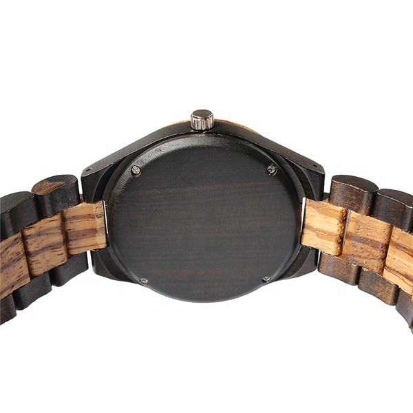 2021 Custom Design Dial Quartz Wood Watch with Stainless Steel Case and Buckle Clasp Limited Edition