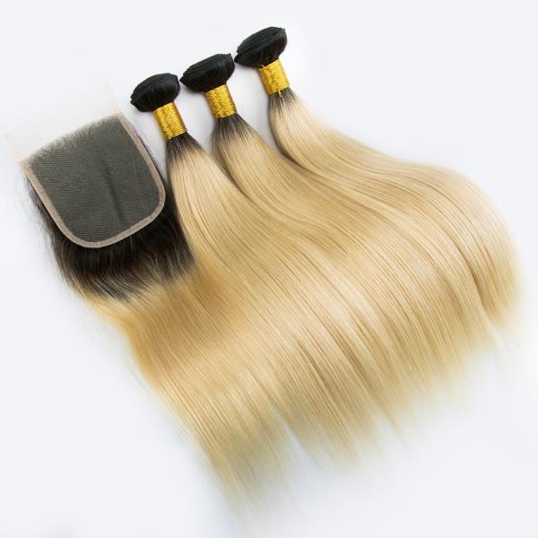 Полные расширения человеческих волос надкожицы 8А 1Б 613 удваивают вычерченный сильный уток