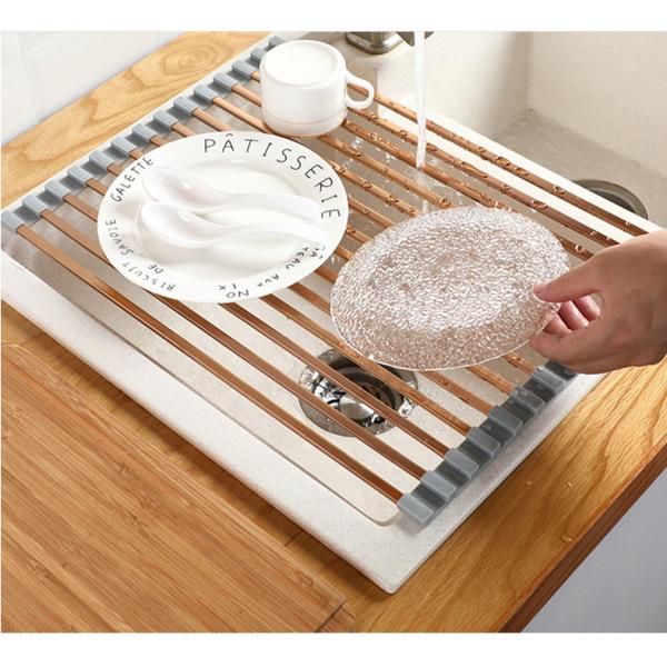 Foldable 0.97KG Steel Kitchen Basket Rack Titanium Square