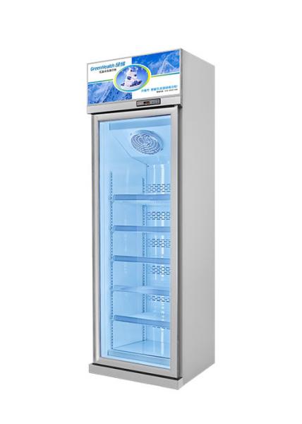 Greenhealth Commercial Display Freezer Vidro Transparente Prata Inverter Freezer Vertical