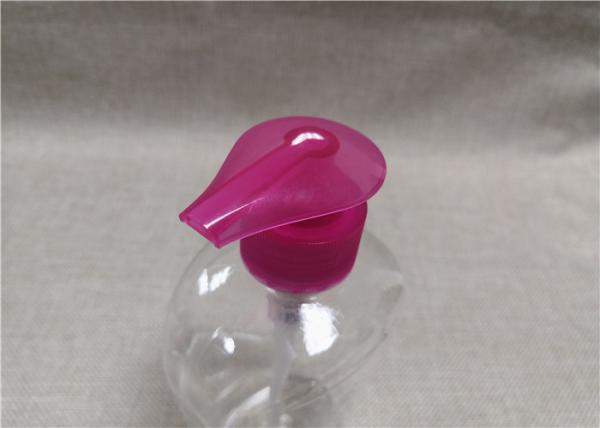 High Viscosity Liquid Lotion Pump Dispenser Rose Red Ribbed / Smooth Closure